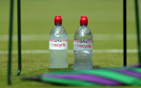 Evian is trialling 100% recycled bottles - Credit: SPORTSPHOTO LTD&nbsp;