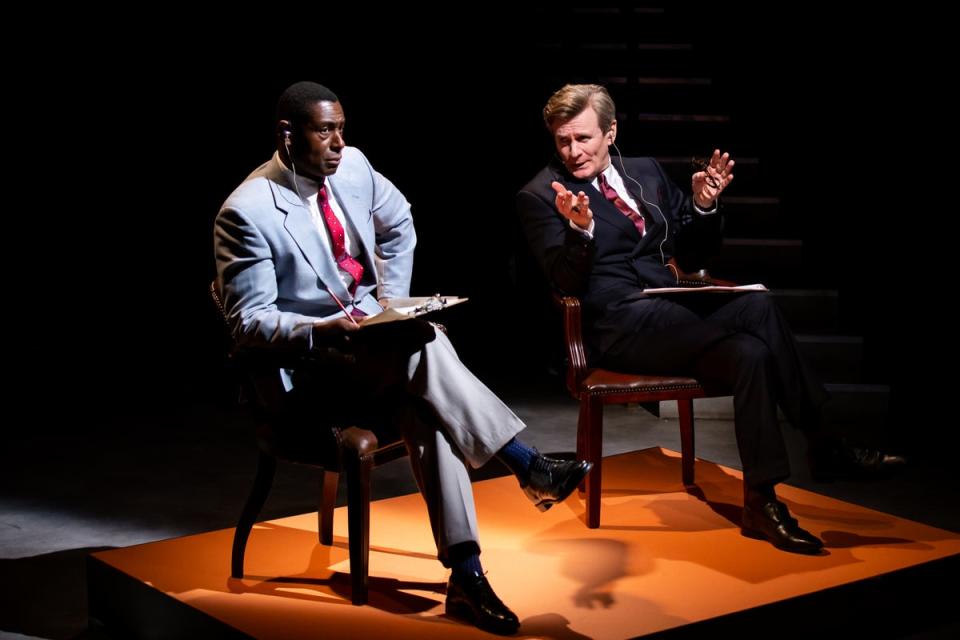 David Harewood, left, and Charles Edwards in Best of Enemies (Wasi Daniju)