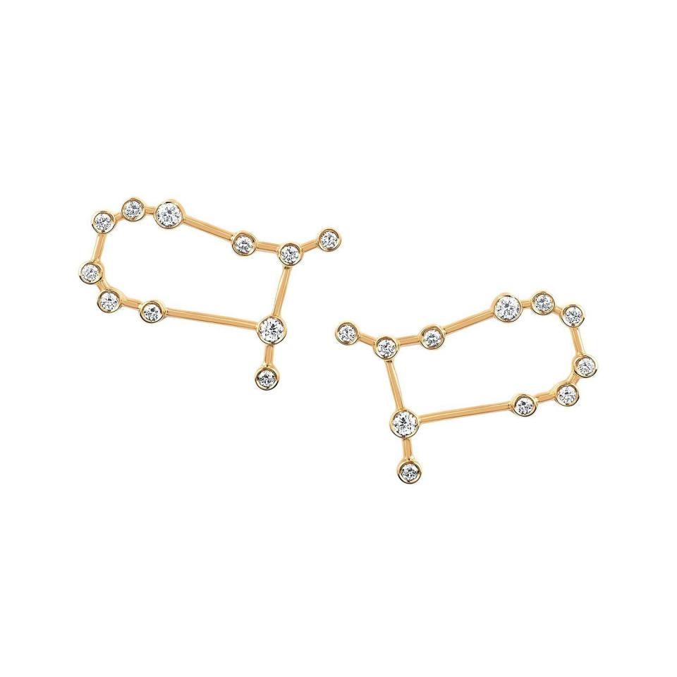 5) Gemini Diamond Constellation Studs