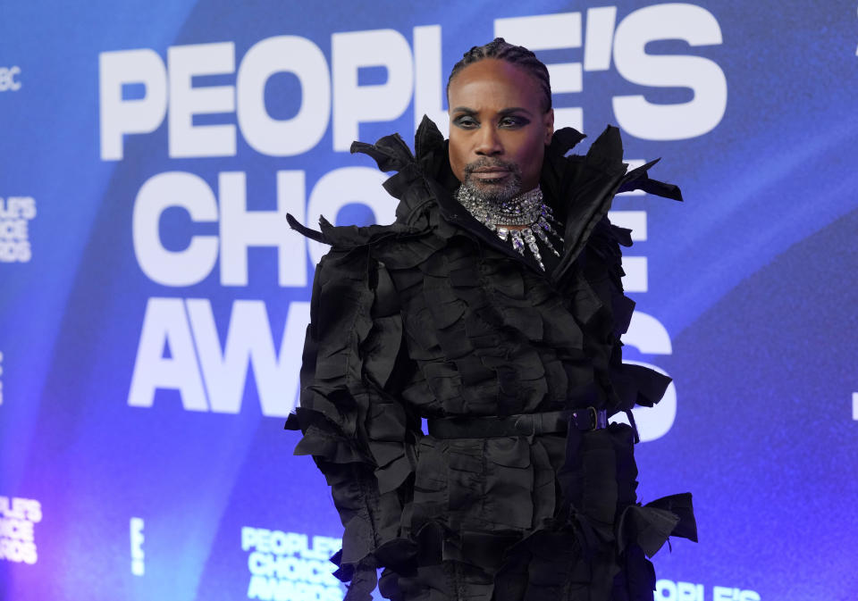 FILE - Billy Porter arrives at the People's Choice Awards in Santa Monica, Calif., on Dec. 6, 2022. Porter's latest album is ""Black Mona Lisa"." (AP Photo/Chris Pizzello, File)
