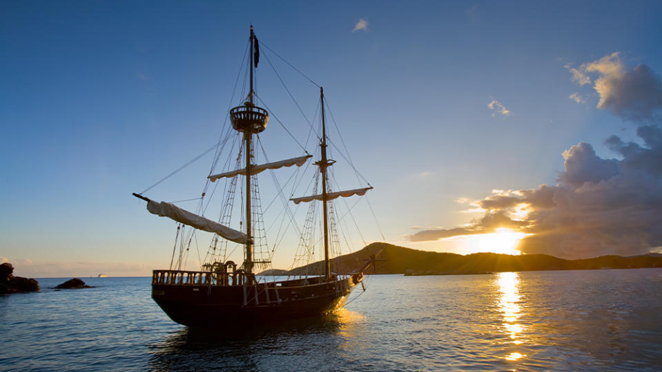 The pirate ship, which may or may not be sold with the property - Credit: Dan Forer