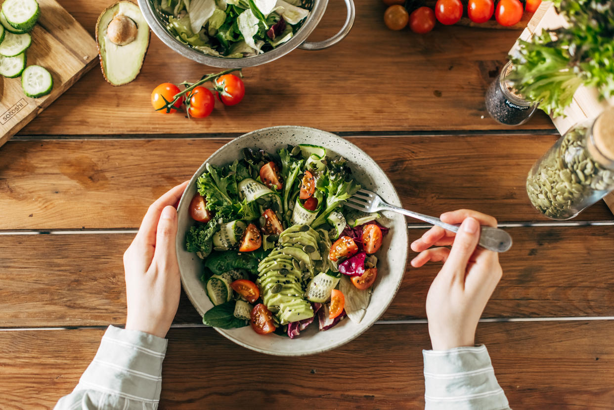 A healthy green salad