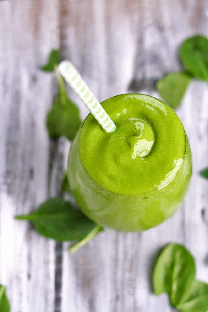 13) Banana mango avocado green smoothie