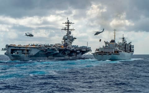 The US has been building up its forces in the region - Credit: AFP PHOTO /US NAVY