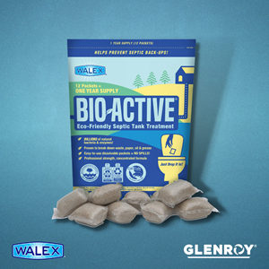 Walex Bio-Active Septic Tank Treatment pods are now available in a store drop-off recyclable pouch.