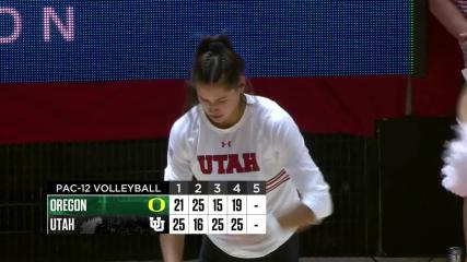 Recap: No. 19 Utah wins the battle of nationally-ranked teams, downing No. 11 Oregon in four sets