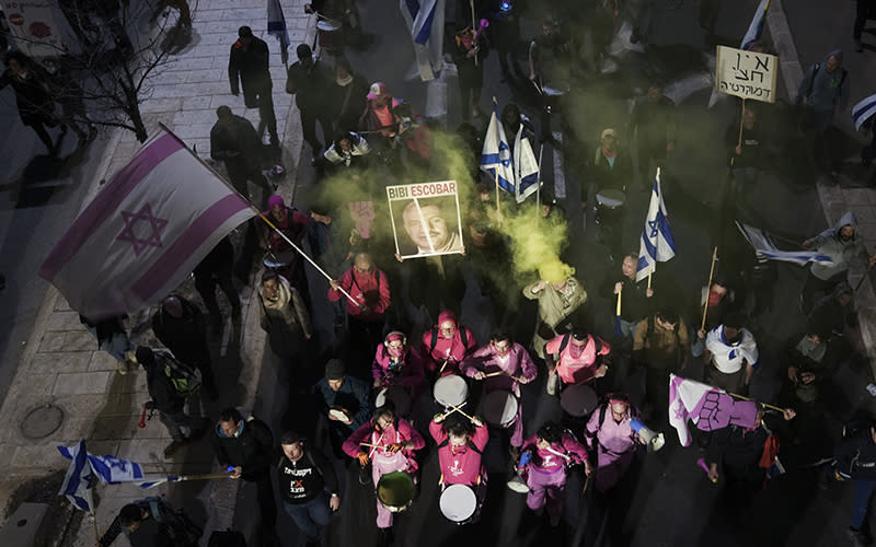 Israelis protest plans by Prime Minister Benjamin Netanyahu's new government to overhaul the judicial system