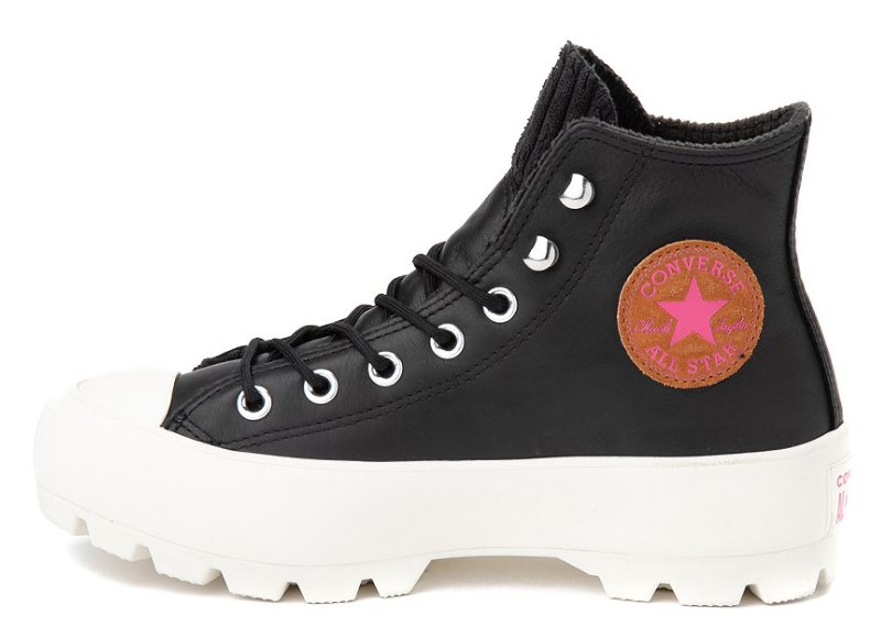 Converse Chuck Taylor All Star Hi Lugged Winter Sneaker in Black/Mod Pink