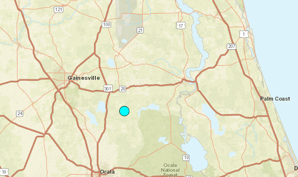 The largest quake recorded in Florida was a 4.4 magnitude that happened on Jan. 13, 1879.