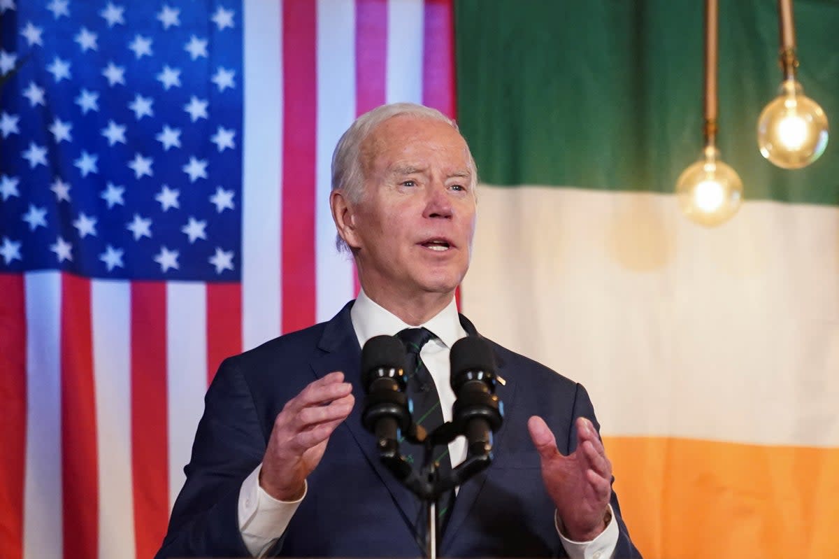 Joe Biden was paying tribute to relative and former Irish rugby player Rob Kearney (Reuters)