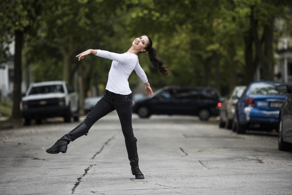 Alana Griffith of the Milwaukee Ballet shows off her dance moves.