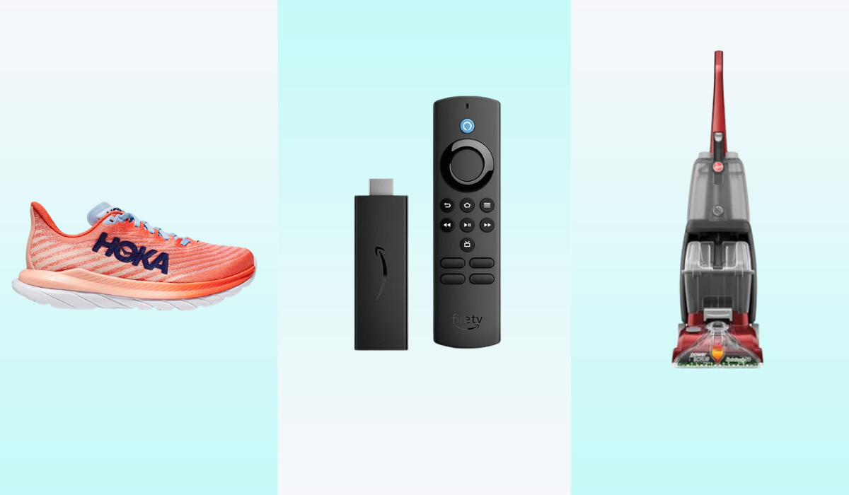 Hoka, Amazon Fire TV Stick Lite, Hoover carpet cleaner