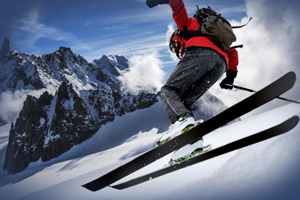 Skier in the Mont Blanc region