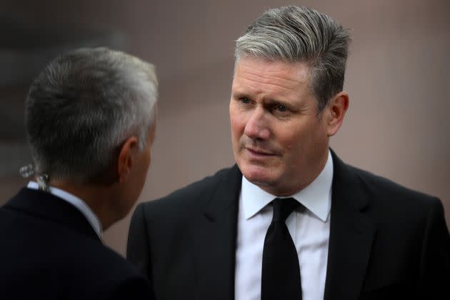 Labour leader Keir Starmer leaves the Accession Council ceremony at St James's Palace, where King Charles III was formally proclaimed monarch. (Photo: Daniel Leal via PA Wire/PA Images)