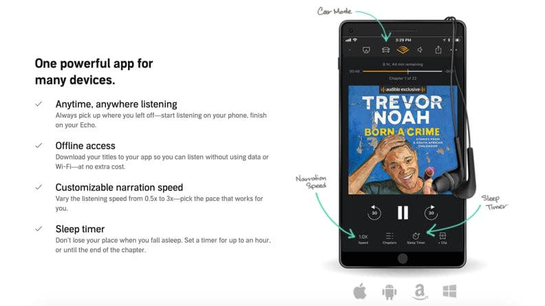 How you listen to Audible is up to you.