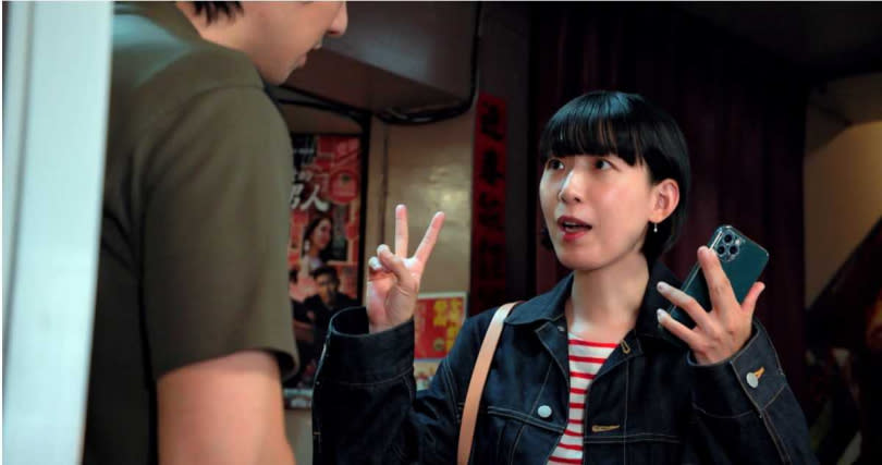 江口德子在台南老戲院遇到傅孟柏。（圖／Hami Video提供）