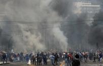 Protestas contra las medidas de austeridad del presidente Lenín Moreno en Quito, Ecuador.