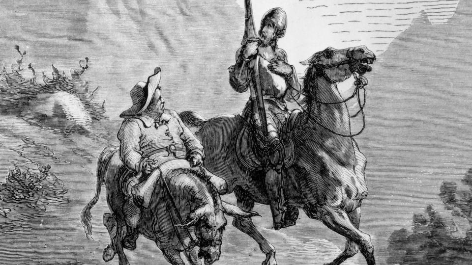 In Miguel de Cervantes' "Don Quixote," Don Quixote and Sancho Panza discussed counting goats — not sheep — to help Quixote sleep. - Hulton Archive/Hulton Archive/Getty Images