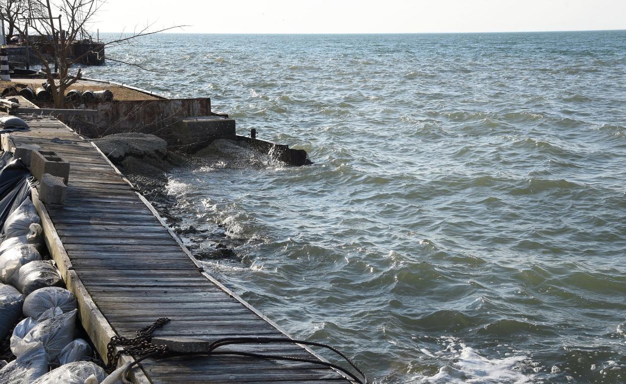 Lake Erie water levels, such along Estral Beach in Newport, are being monitored by the U.S. Army Corps of Engineers.