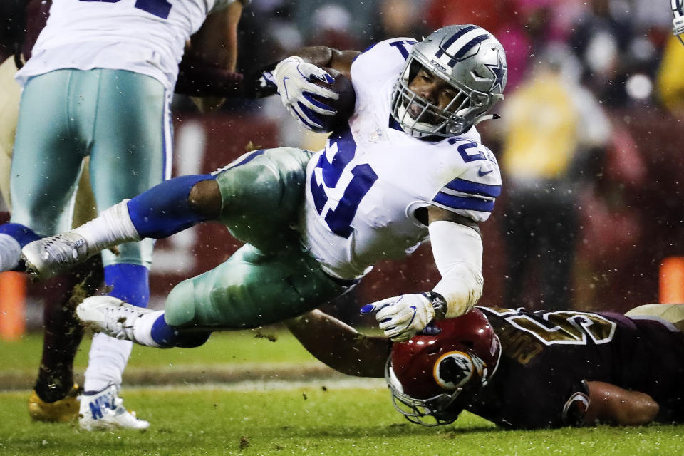 Dallas Cowboys running back Ezekiel Elliott will play on Sunday after being granted a stay. (AP)