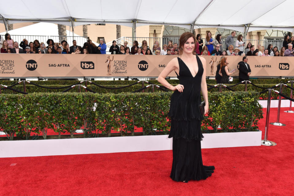 Kathryn Hahn in Armani at the 22nd Annual Screen Actors Guild Awards at The Shrine Auditorium on January 30, 2016 in Los Angeles, California. 