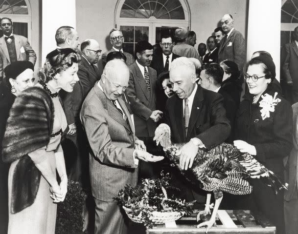 Dwight D. Eisenhower Presidential Library and Museum/NARA Dwight D. Eisenhower with a turkey