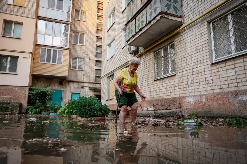 Flooding in Kherson after the Nova Kakhovka dam breached