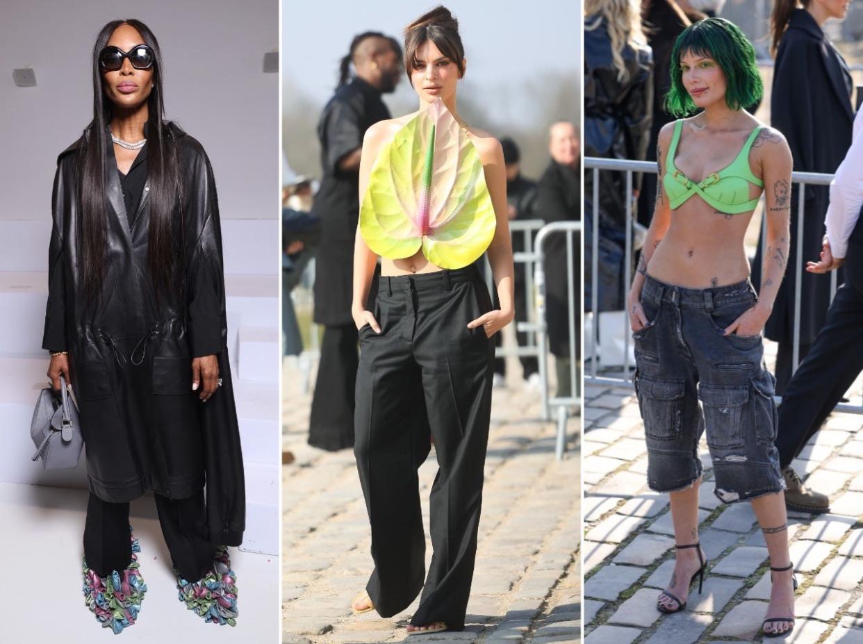 Daring celebrity outfits at Paris Fashion Week in February and March 2023.