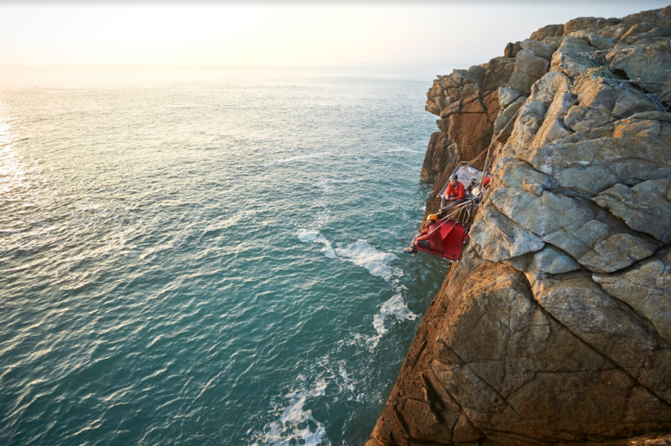 <p>Those with a head for heights, look no further than cliff camping. You sleep on a small portaledge on a sheer rock face, suspended up to 200ft in the air with the crashing sea below. Thankfully you’re attached to your bed – and you’ll find the nights are wonderfully alive if you’re unable to nod off. Gaia Adventures offers cliff camping in North Wales, from £450. [Photo: Gaia Adventures] </p>