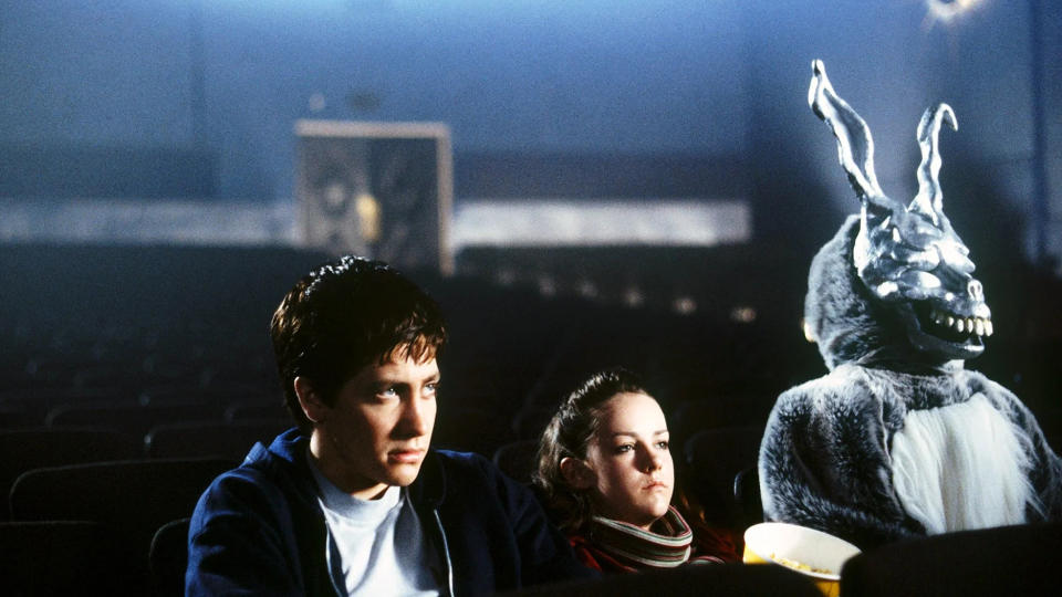 Jake Gyllenhaal appeared alongside a demonic rabbit in 'Donnie Darko'. (Credit: Newmarket Films)