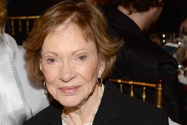 <p>Michael Kovac/WireImage)</p> Rosalynn Carter attending the 25th anniversary MusiCares 2015 Person Of The Year Gala honoring Bob Dylan at the Los Angeles Convention Center on February 6, 2015 in Los Angeles, California.