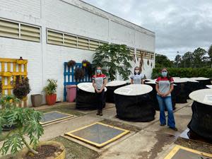 The composting area at CNH Industrial's plant in Sorocaba, Brazil