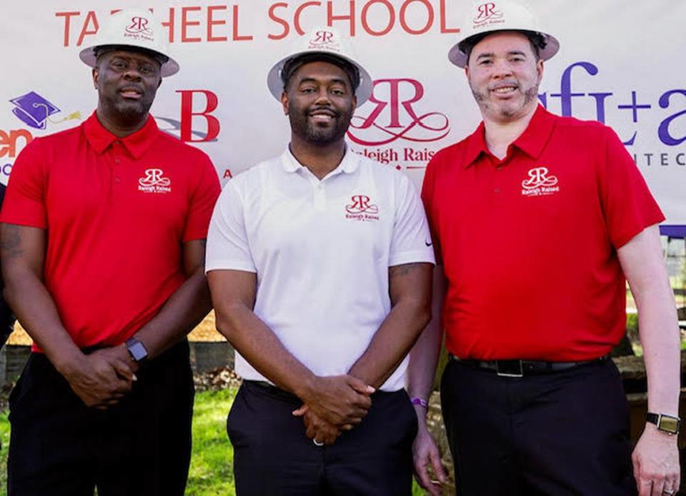 North Carolina Central head coach LeVelle Moton (left) founded Raleigh Raised Development with business partners with CJ Mann and Terrell Midgett. Raleigh Raised Development