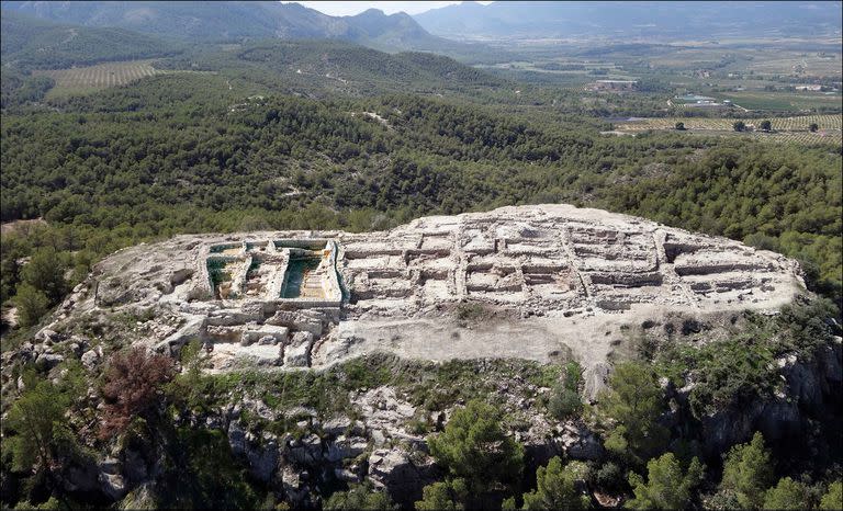 Vista aérea del yacimiento argárico de La Almoloya, en 2015