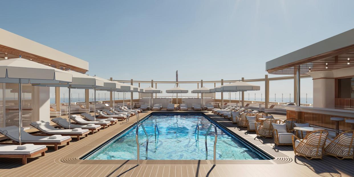 rendering of a cruise pool