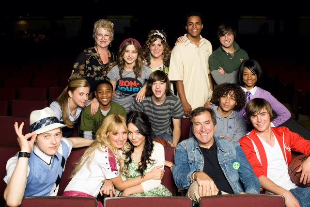 <p>John Bramley/Walt Disney Co./ Everett</p> High School Musical 3 cast: Lucas Grabeel, Ashley Tisdale, Vanessa Hudgens, director Kenny Ortega, Zac Efron, second row: Corbin Bleu (curly hair), Monique Coleman (right), back row: Olesya Rulin, Chris Warren Jr., Ryne Sanborn in 2009