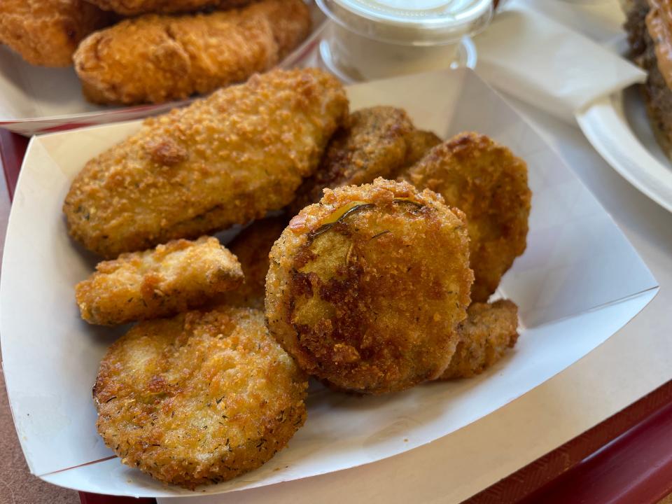 The breading on the fried pickles adds just the right amount of crunch.