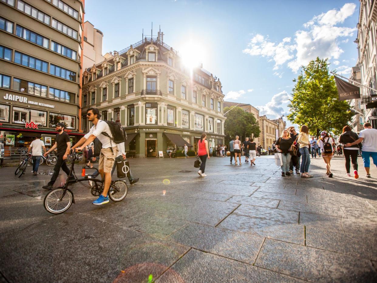 Restricted car zones and increased spaces for cyclists and pedestrians have helped reduce traffic accidents in Oslo: Getty Images