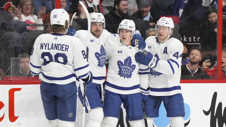  The Maple Leafs have all of the ingredients for a top-notch power play, but the unit may have a different flavour in 2023-24. (André Ringuette/NHLI via Getty Images)