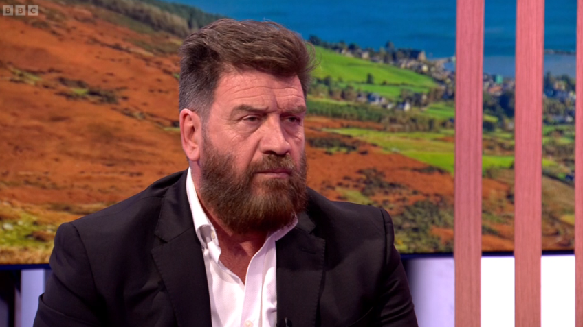 Nick Knowles looked different on The One Show. (BBC screengrab)