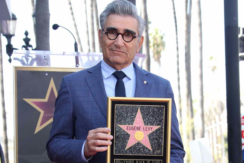 <p>Matt Baron/BEI/Shutterstock</p> Eugene Levy at his Hollywood Walk of Fame ceremony