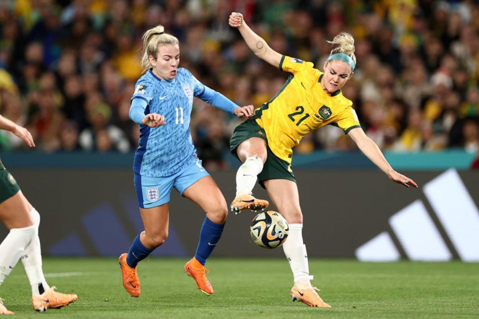 Hemp breaks through Carpenter to score England’s second (The FA via Getty Images)