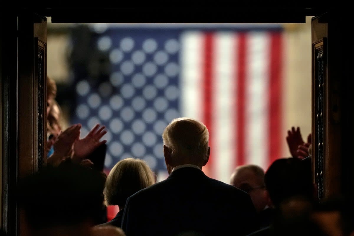 President Joe Biden arrives to deliver his State of the Union (Copyright 2023 The Associated Press. All rights reserved)