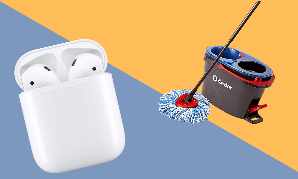 airpods, mop