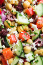 <p>Thanks to the chickpeas, this salad will keep you full for hours. It's satisfying in a way that leafy greens never could be. Sorry not sorry, kale. </p><p>Get the <a href="https://www.delish.com/uk/cooking/recipes/a29843193/mediterranean-chickpea-salad-recipe/" rel="nofollow noopener" target="_blank" data-ylk="slk:Mediterranean Chickpea Salad;elm:context_link;itc:0;sec:content-canvas" class="link ">Mediterranean Chickpea Salad</a> recipe.</p>
