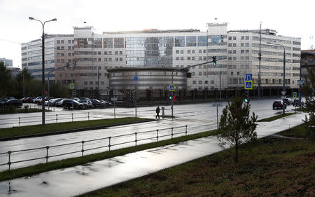 A general view shows the headquarters of the Main Directorate of the General Staff of the Armed Forces of the Russian Federation, formerly known as the Main Intelligence Directorate (GRU), in Moscow, Russia October 4, 2018. REUTERS/Stringer