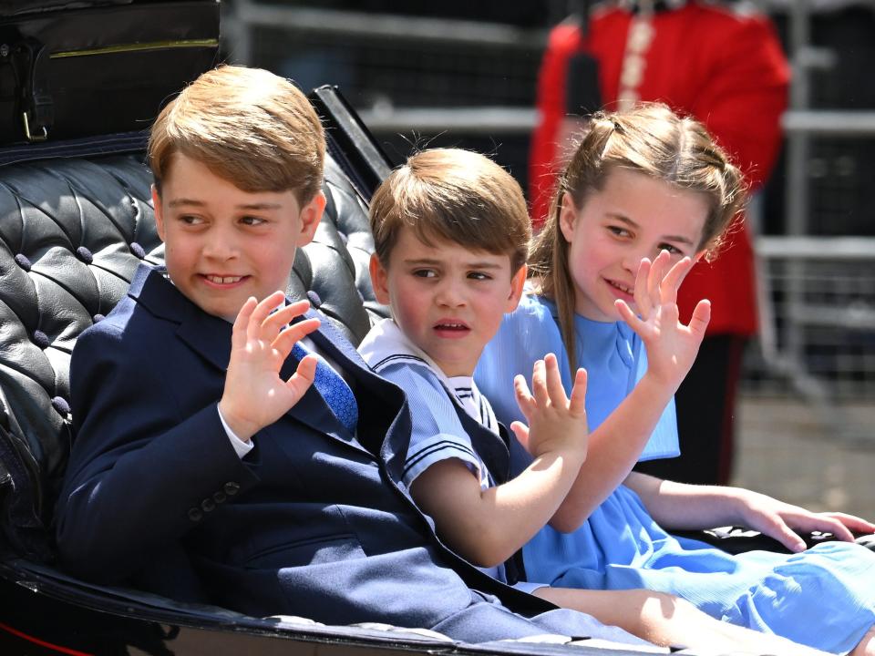 George, Charlotte and Louis at Trooping the Colour