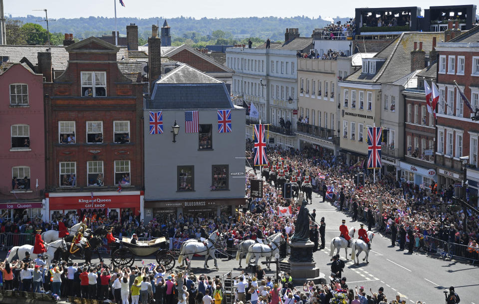 Royal wedding spectators