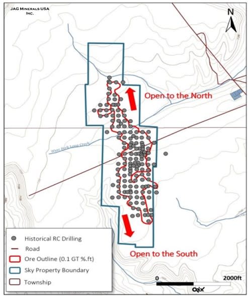 <i>Figure 5: Sky historical RC drilling.</i>