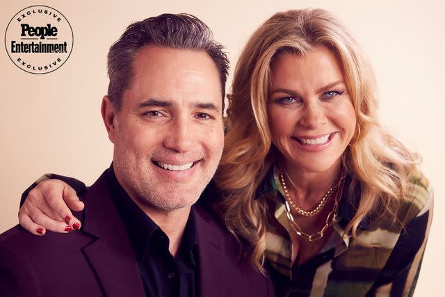 <p>Corey Nickols/Contour by Getty</p> Victor Webster and Alison Sweeney